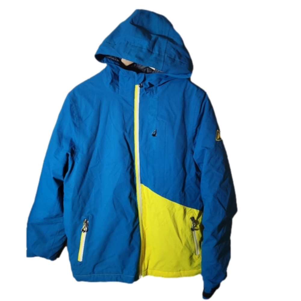 Firefly snowboarding/ skiing jacket youth XL 16/18 Aqua base blue and yellow
